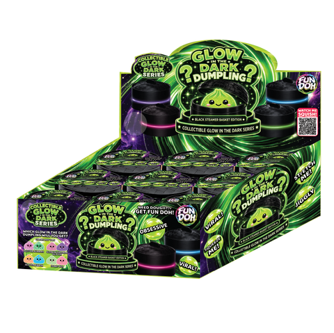Novelty Brands - Fun Doh Glow In Dark Mystery Dumpling Squishy Black Basket