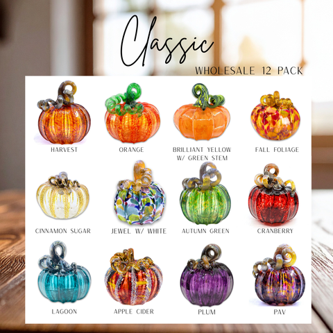 Luke Adams Glass - Classic Pumpkin Set 12 Pack: Squat (5 inch)