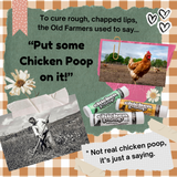 Chicken Poop LLC - Chicken Poop® COCONUT Lip Balm, All Natural 24ct BOWL REFILL