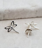 Sosie Designs - Silver Dragonfly Studs
