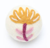 Ethical Global - Flowers: Eco Wool Dryer Balls Fair Trade: Orange/Pink