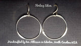 Ken’s handcrafted jewelry - Sterling Silver Earrings Large Circle