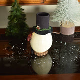 Meadowbrooke Gourds - Clyde Snowman Small Lit Hand-Crafted Gourd Luminary
