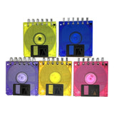 StuckOnU Art - Upcycled Floppy Disk Journals - Cool Fluorescent Colors: Green (not pictured