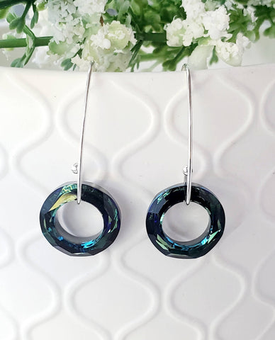 Sosie Designs - Marquis Halo Bermuda Blue Earring