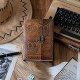 Owl Embossed Leather diary with 200 Handmade pages