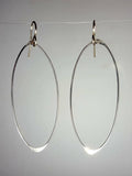 Ken’s handcrafted jewelry - Sterling Silver Earrings X-Large Oval