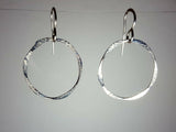 Ken’s handcrafted jewelry - Sterling Silver Large Circle Hammered