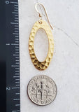 Sosie Designs - Gold Hammered Oval Earrings
