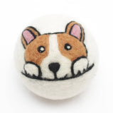 Ethical Global - Dogs: Eco Wool Dryer Balls Fair Trade: White Dog
