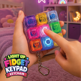 Novelty Brands - Light-Up Fidget LED Keypad Keychain Toy