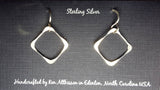 Ken’s handcrafted jewelry - Sterling Silver Earrings Small Square