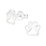 Sosie Designs - #1922 Sterling Silver Dog Paw Studs (8x7 mm)
