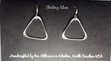 Ken’s handcrafted jewelry - Sterling Silver Earrings Medium Triangle