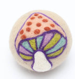 Ethical Global - Mushrooms: Eco Wool Dryer Balls Fair Trade: Two Mushrooms