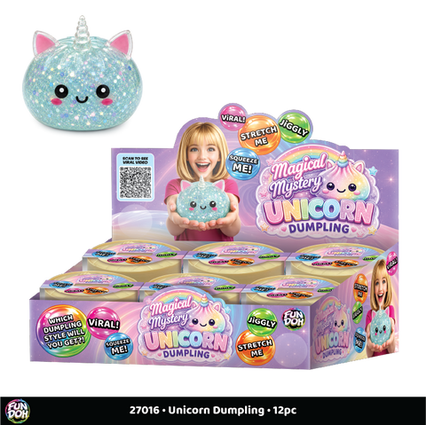Novelty Brands - Fun Doh Unicorn Mystery Dumpling Squishy Toy - 12/Display: Wholesale Price