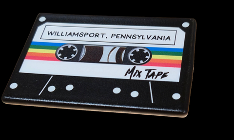 Mad River - Williamsport PA  Ceramic Tile Magnet with  your: Cassette Tape