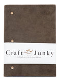 Soft Cover Suede leather diary journal-Grey: Ruled