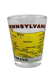 PENNSYLVANIA State Shot Glass 2 oz