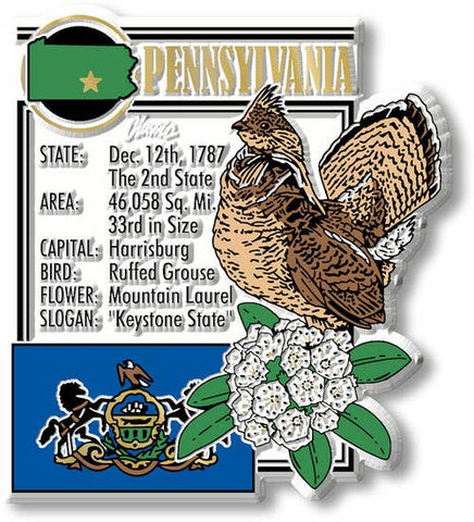 7 Star - Pennsylvania State Montage Magnet, Made in USA