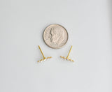 Sosie Designs - Gold Crystal Cluster Stud Earrings (3x10mm)