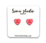 Sona Studio - Be Mine Candy Heart Earrings