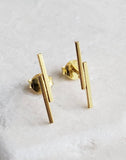Sosie Designs - #ST500 Gold Double Line Bar Studs