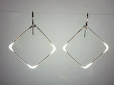 Ken’s handcrafted jewelry - Sterling Silver Earrings X-Large Squares