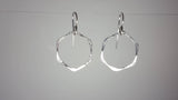 Ken’s handcrafted jewelry - Sterling Silver Small Hexagon Earrings