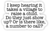 Mad River - It Takes a Village Sticker / Decal