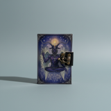 SunlitSage - Mini Journal | Leather Journal | Blank Vintage Journal: Luna Moth