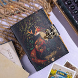 Traveler Leather Journal Vintage Pages with Fox Print
