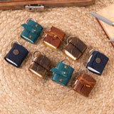 Miniature Journal  keyring: Green