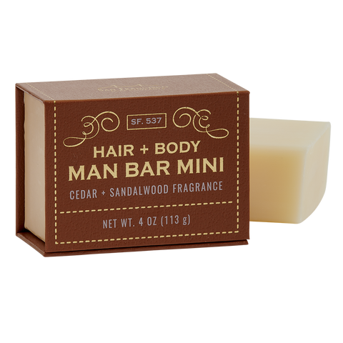 San Francisco Soap / Man Bar Soap - Man Bar Mini 4oz Cedar & Sandalwood