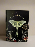 SunlitSage - Luna Moth Journal | Leather Journal | Blank Vintage Notebook