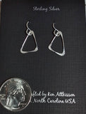 Ken’s handcrafted jewelry - Sterling Silver Earrings Triangle