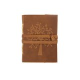 Embossed Leather Journal With Tree