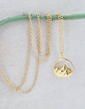 Sosie Designs - Gold Mountain Etched Necklace