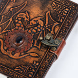 Dragon Leather diary with Stone Embossed Travel Journal