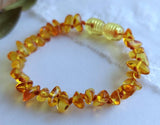 Amber Auksas - Polished Golden Lemon Baltic Amber Bracelet w Tag Cert GIA ♥
