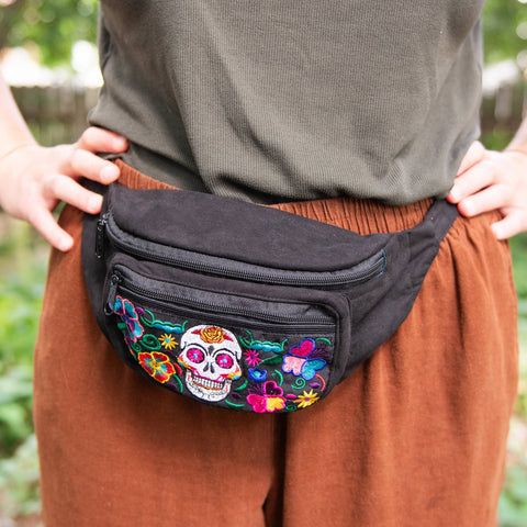 Lucia's Imports - Sugar Skull Fanny Pack: Default Title