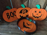 Halloween Jack O Lantern Coaster Set