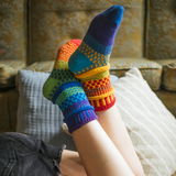 Solmate Socks - Rainbow Crew Socks | Eco-Friendly & Made in the USA : Small (Women 6-8 Men 5-7)
