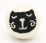 Ethical Global - Cats: Eco 100% New Zealand Wool Dryer Balls Fair Trade: Orange Cat
