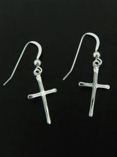 Sosie Designs - #1306 Silver Cross Earrings