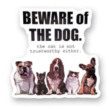 Tipsy Coasters & Gifts - Funny Sticker | Beware of the dog