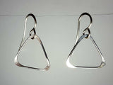 Ken’s handcrafted jewelry - Sterling Silver Earrings Medium Triangle