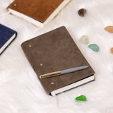 Soft Cover Suede leather diary journal-Grey: Ruled