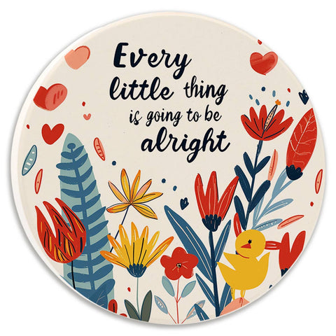 Tipsy Coasters & Gifts - Car Coaster Every Little Thing Is Going To Be Alright