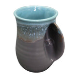 Clay in Motion - The Original Handwarmer Mug: Black and Brown / Left Hand